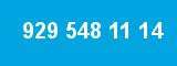 929 548 11 14 929 548 11 14